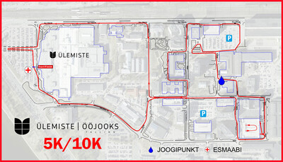 Ülemiste Ööjooksu rada 9.08.24 (reede)