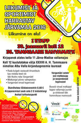 Liikumist ja sportimist harrastav Järvamaa 2016 I etapp Tammsaare matk - Albus